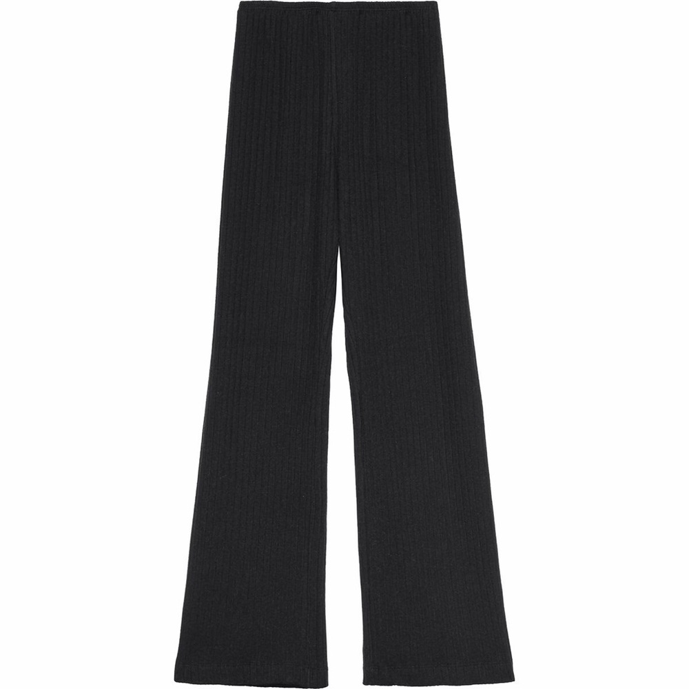 DONNI. The Sweater Rib Simple Pant in Black